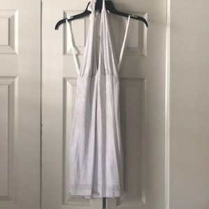 White and silver Bebe dress